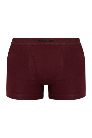 Tシャツ・カットソー TOM FORD FW25 Underwear (T4M081040 412) Burgundy Boxers with logo Tom Ford - Vitkac Australia